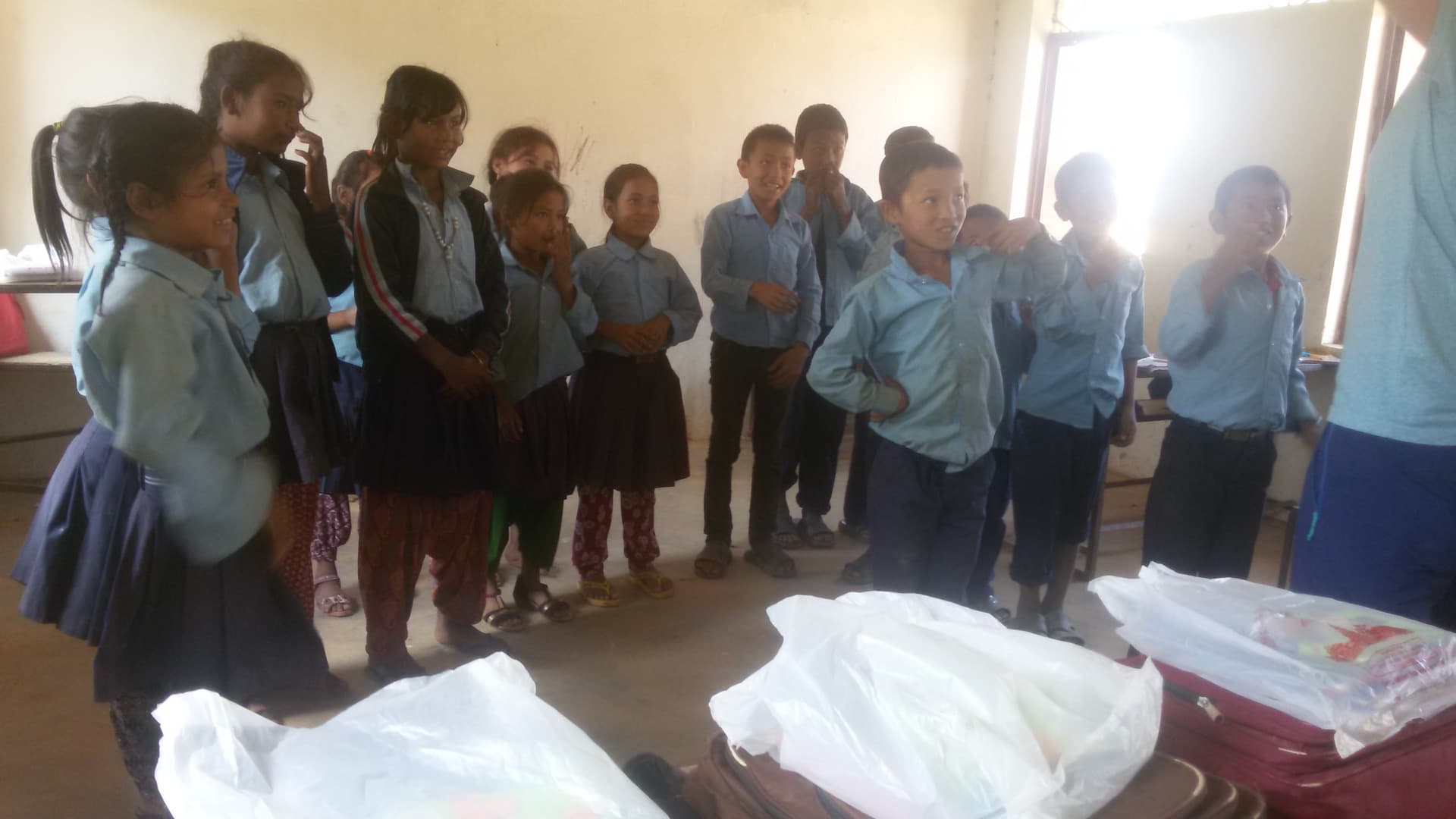 Students at a local school in Nagarkot, Nepal supported by Outdoor Nagarkot community programme