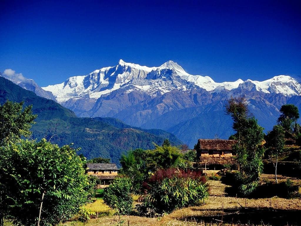Stone paths through Tamang village lanes on a guided morning walk near Nagarkot
