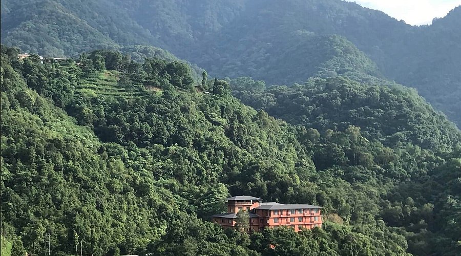 Dense forest trail at Nagarjun Hill — the closest hiking spot inside Kathmandu city