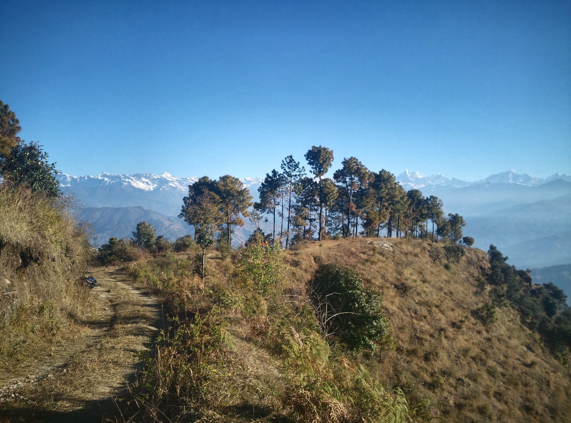 Panoramic ridge and return section on the Nagarkot Panoramic Hiking Trail