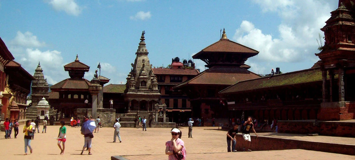 Bhaktapur old city — brick lanes and pagoda rooftops in the Kathmandu Valley