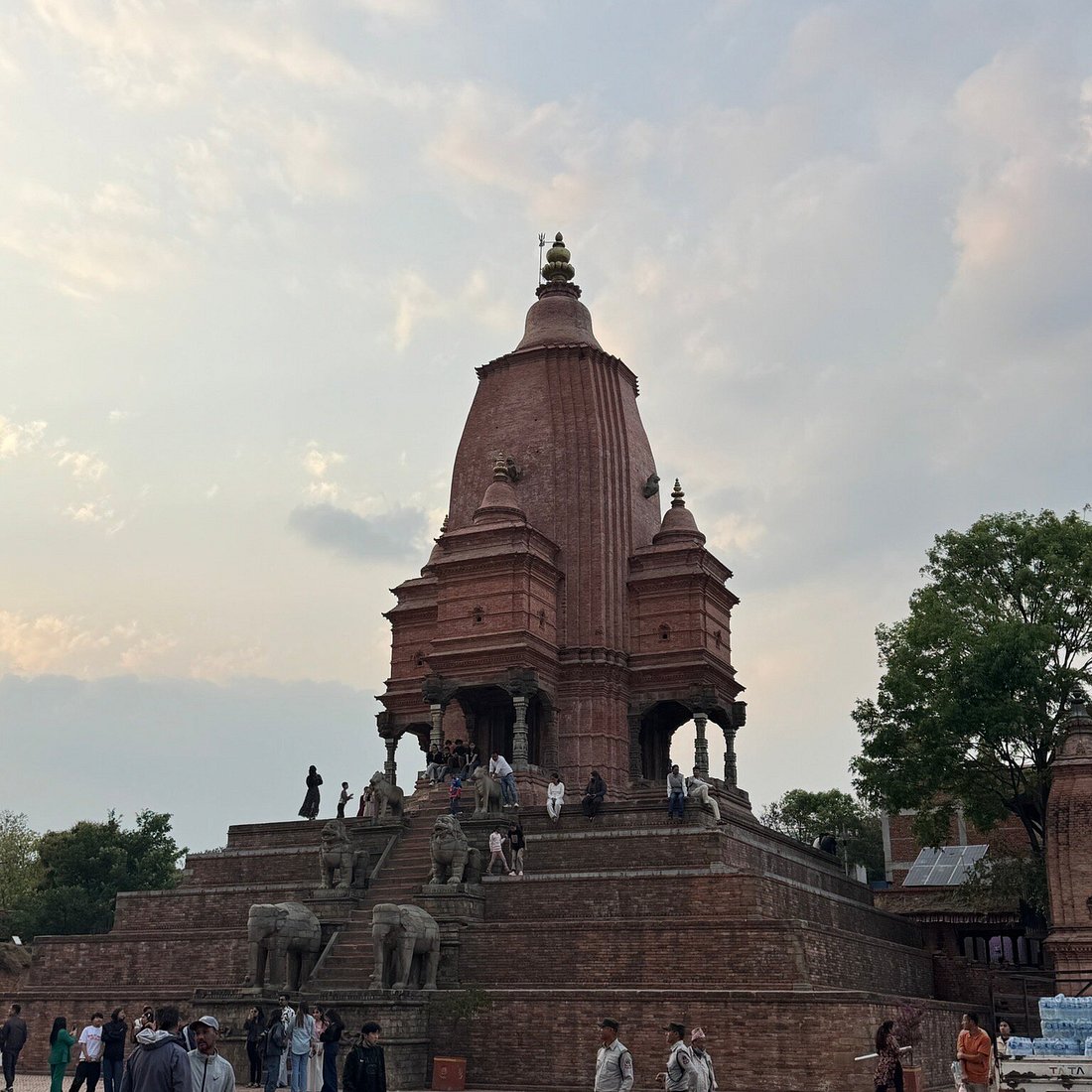 Historic temple architecture in Bhaktapur's old city